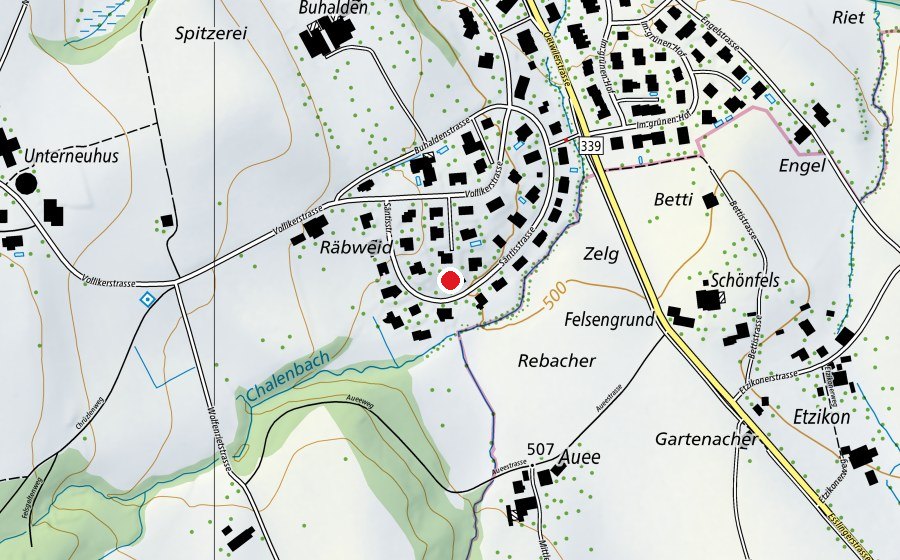 Carte indiquant l’emplacement de Spielgruppe Igeli Finn (Crèche)