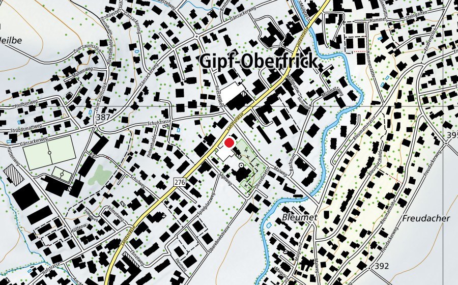 Carte indiquant l’emplacement de Spielgruppe Maichäferli (Crèche)