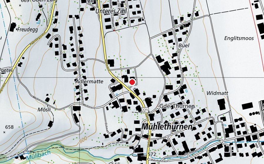 Mappa con la posizione di Spielgruppe Mühlethurnen-Lohnstorf (Asilo nido)