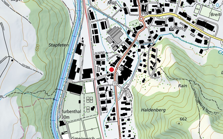Map showing the location of Spielgruppe Sunnewirbel Turbenthal (Childcare)