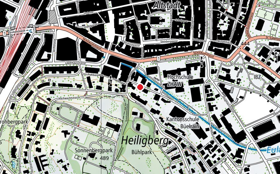 Map showing the location of Spielgruppe Turboschnägg (Childcare)
