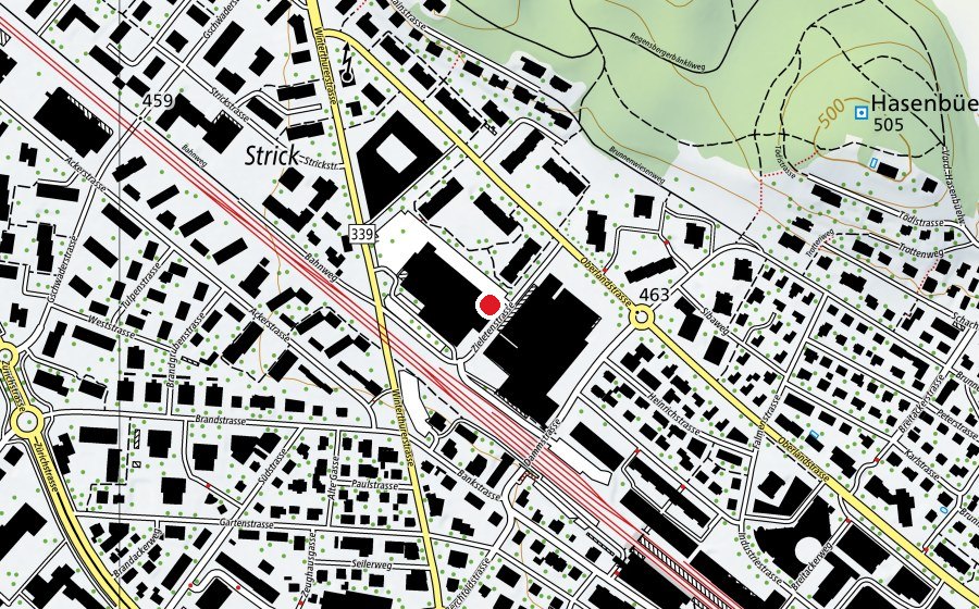 Carte indiquant l’emplacement de Spielgruppe WACkelöhrli (Crèche)