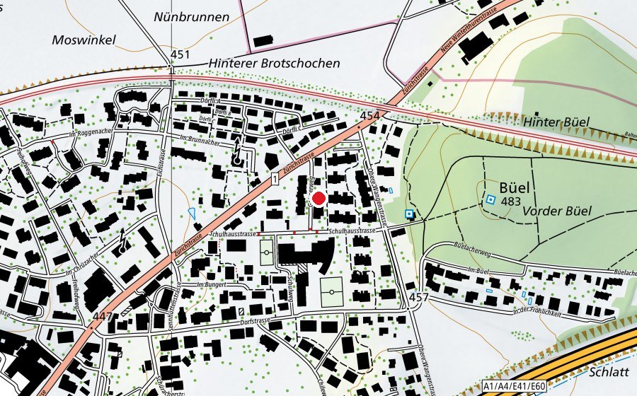 Carte indiquant l’emplacement de Spielgruppe Wunderchiste (Crèche)