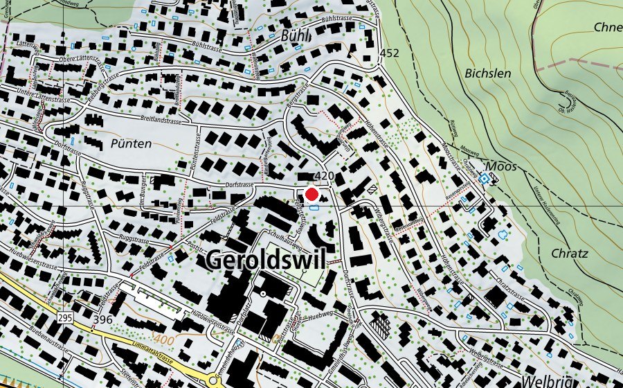 Map showing the location of Stärneland (Childcare)