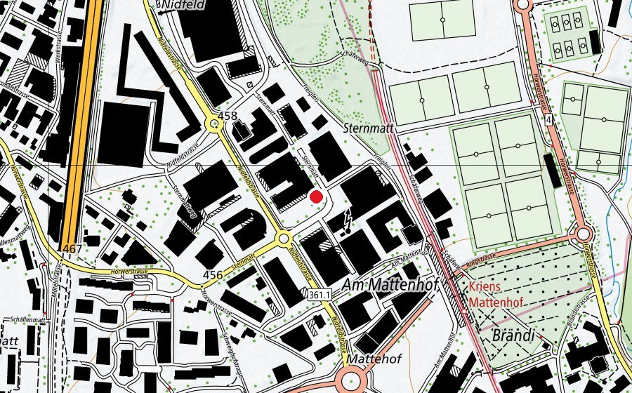 Carte indiquant l’emplacement de Strampolino (Crèche)