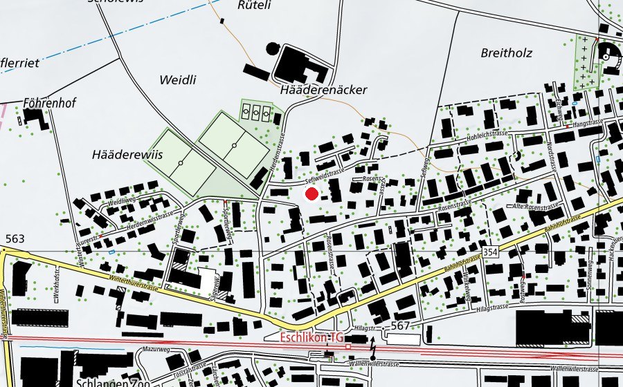 Karte mit dem Standort von Tageseltern-Verein Hinterthurgau (Kindertagesstätte)