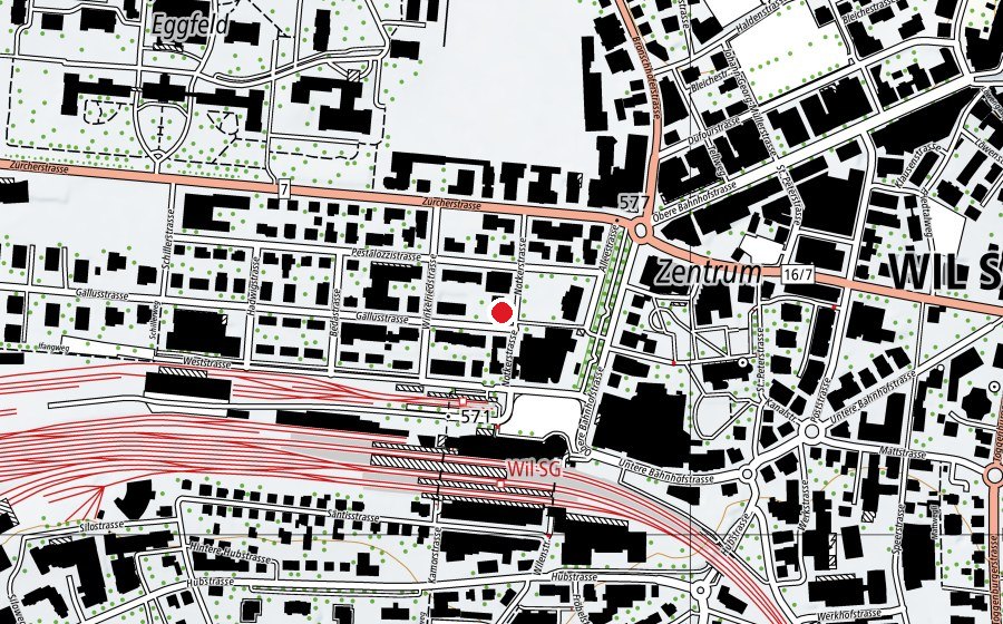 Carte indiquant l’emplacement de Tagesstruktur Allee (Crèche)