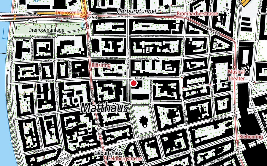 Map showing the location of Tagesstruktur Bläsi (Childcare)