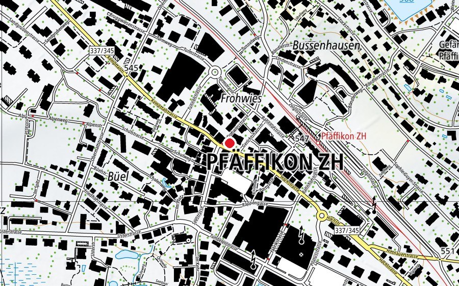 Map showing the location of Tagesstrukturen (Childcare)