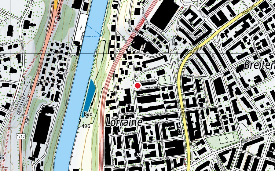 Carte indiquant l’emplacement de Tagi Lorraine (Crèche)