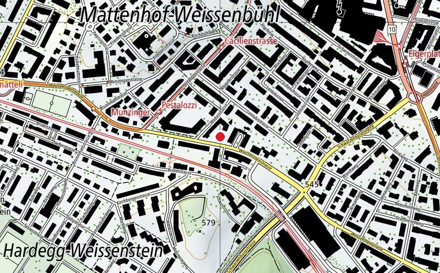 Mappa con la posizione di Tagi Weissenstein (Asilo nido)