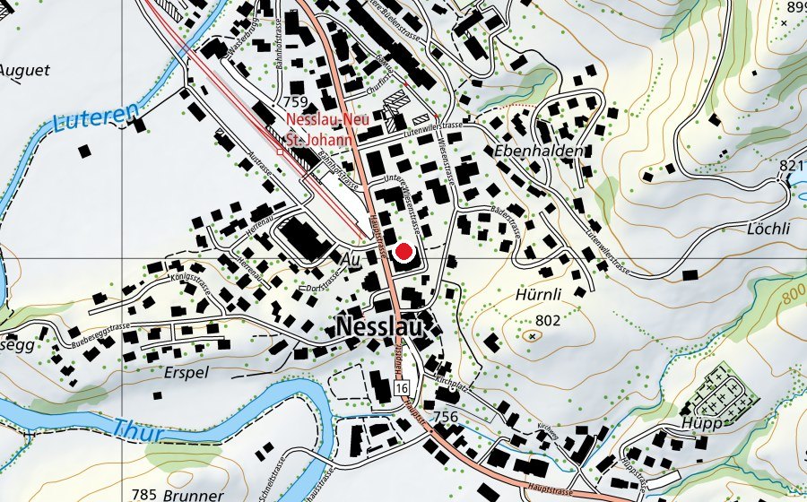 Mappa con la posizione di Topolino (Asilo nido)