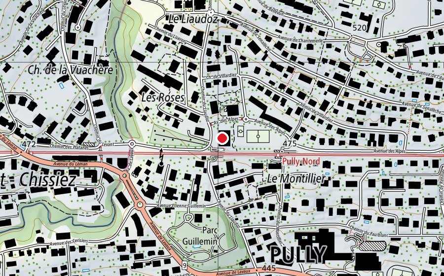 Map showing the location of UAPE l'Appart (Childcare)