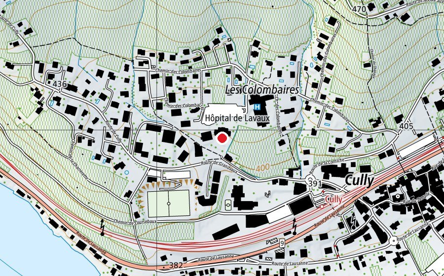 Carte indiquant l’emplacement de UAPE la Capite (Crèche)