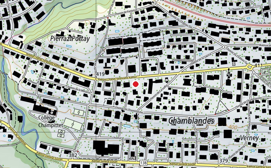Map showing the location of UAPE Les Copains d'abord (Childcare)