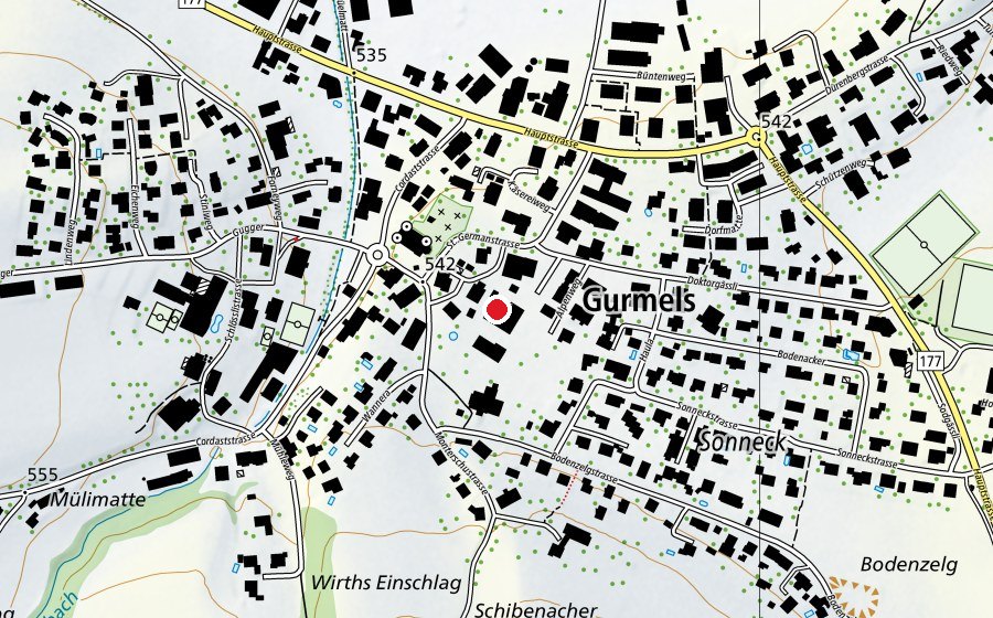 Carte indiquant l’emplacement de VSB Kunterbund und ASB Drachen (Crèche)