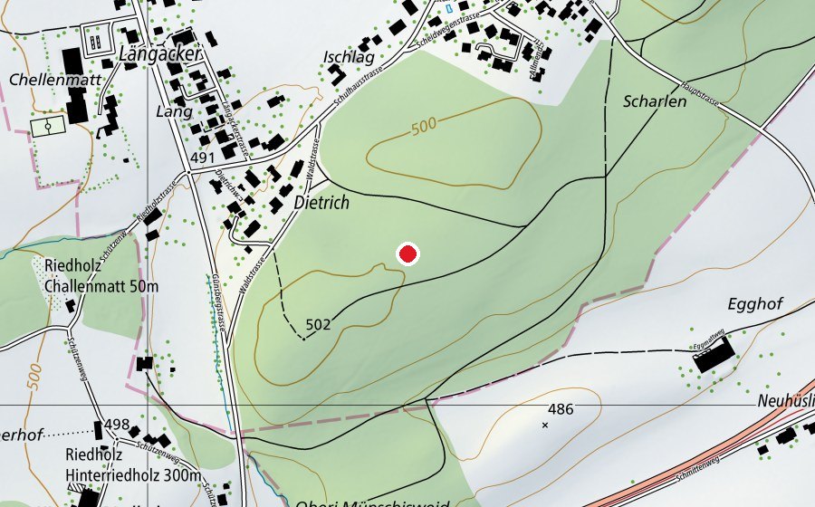 Mappa con la posizione di Waldspielgruppe Hubersdorf (Asilo nido)