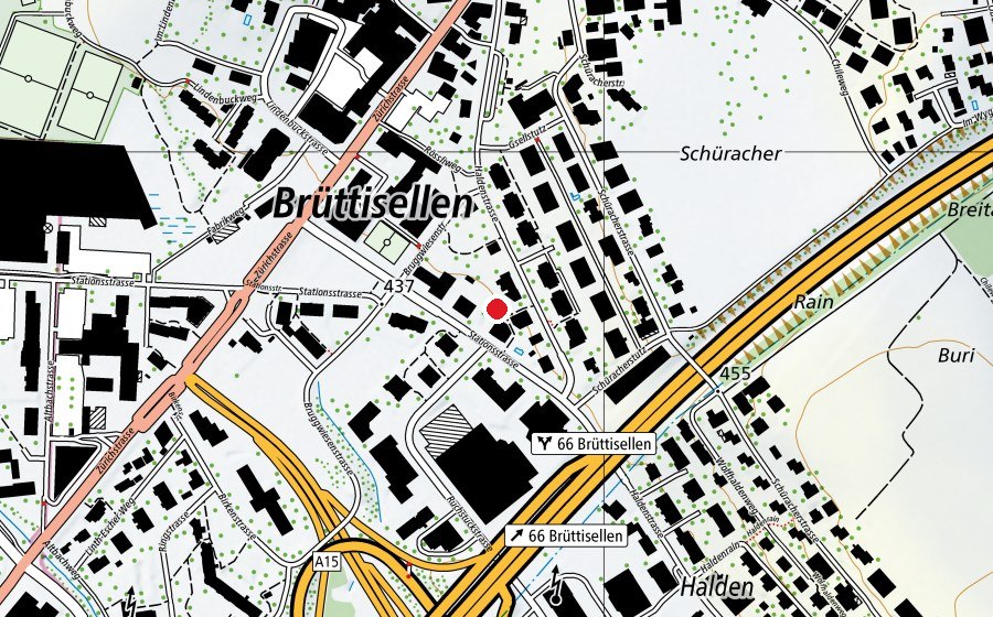 Carte indiquant l’emplacement de Würmli (Crèche)