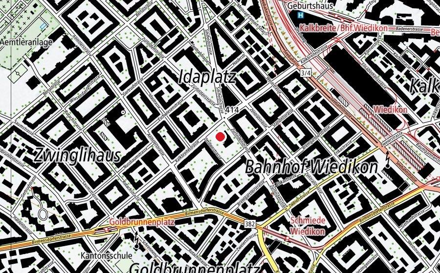 Carte indiquant l’emplacement de Zurlinden 2 Mittag-/Abendhort (Crèche)
