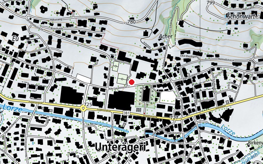 Carte indiquant l’emplacement de Acher Pavillon (École)