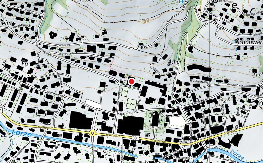 Mappa con la posizione di Acher West (Scuola)