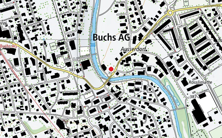 Carte indiquant l’emplacement de Alte Schule (École)