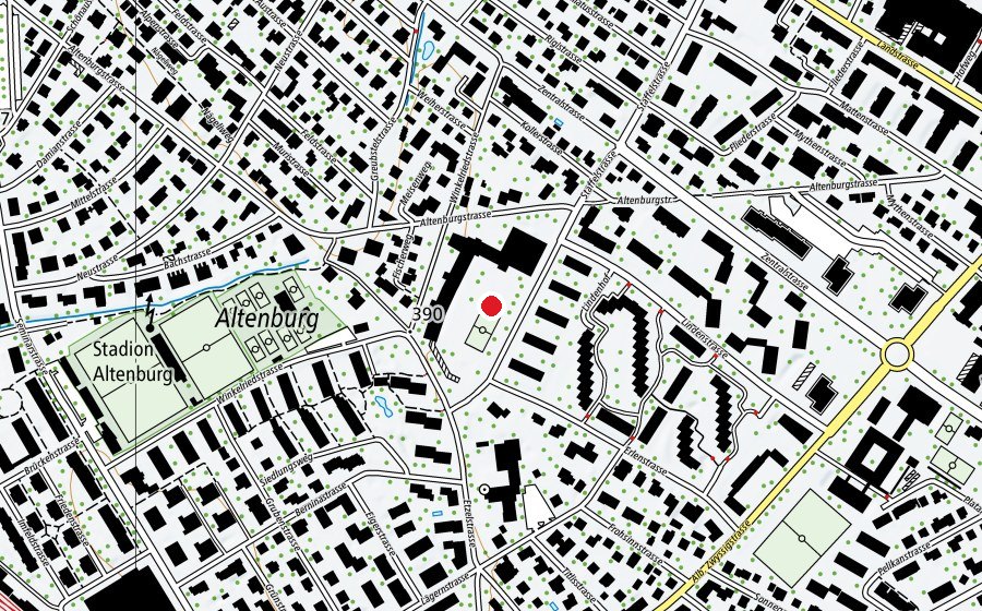 Mappa con la posizione di Altenburg (Scuola)