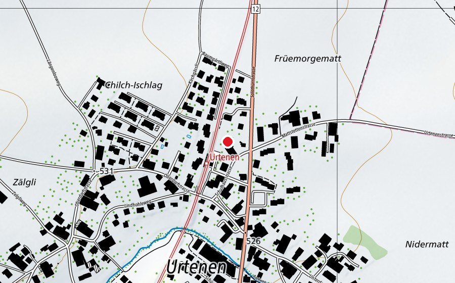 Mappa con la posizione di Altes Schulhaus (Scuola)