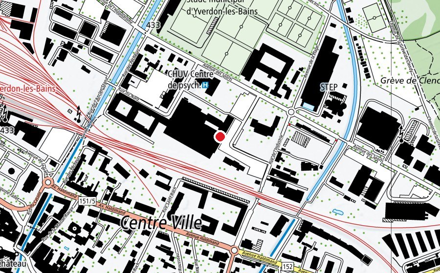 Karte mit dem Standort von ARPIH École Supérieure (Schule)