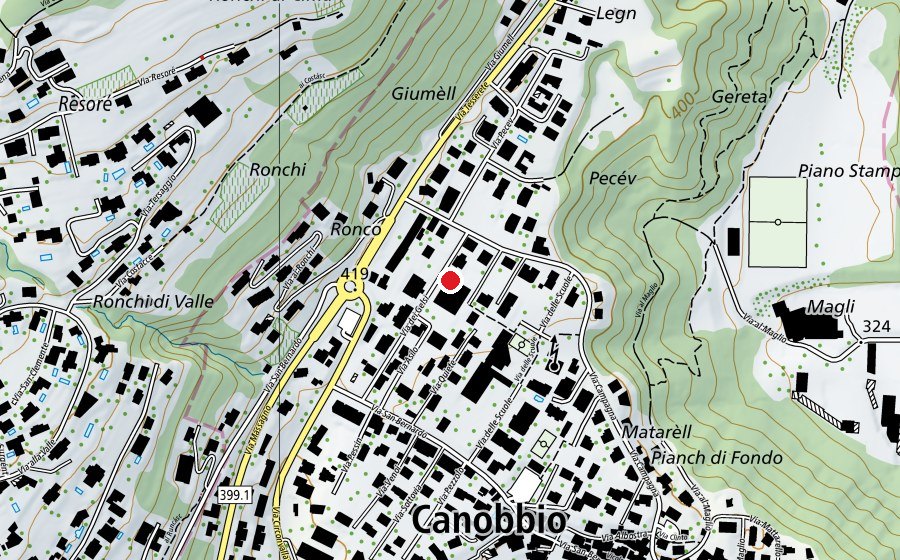 Mappa con la posizione di Asilo Canobbio (Scuola)