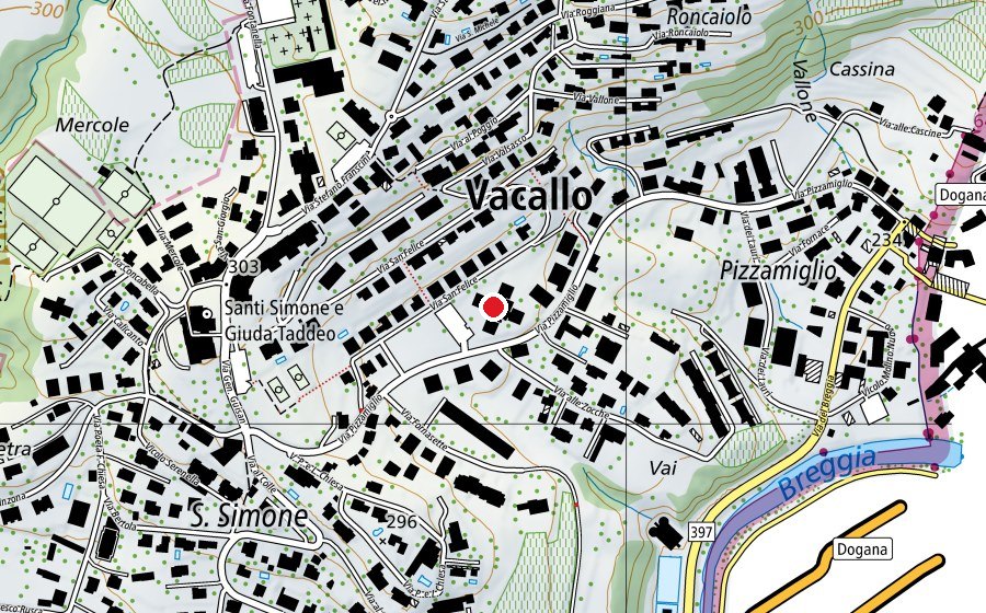Carte indiquant l’emplacement de Asilo nuovo (École)