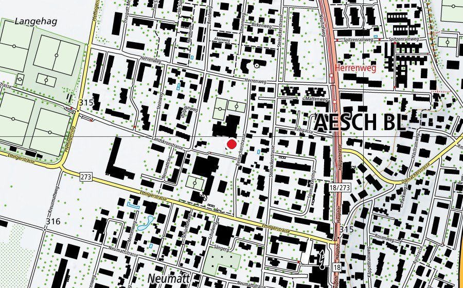 Map showing the location of Aula (School)