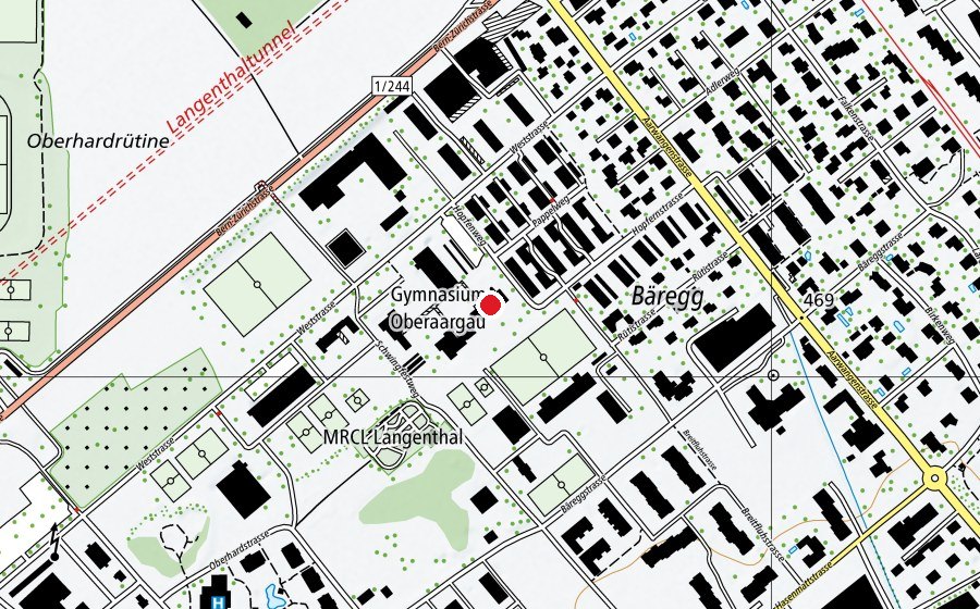 Map showing the location of Aula (School)