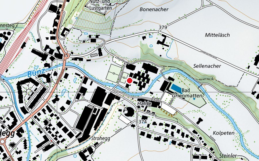 Carte indiquant l’emplacement de Aula (École)