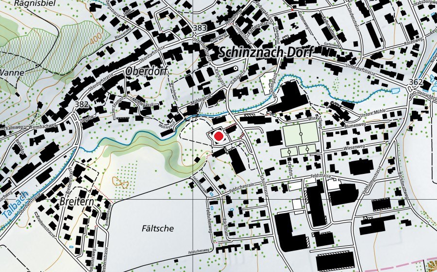 Map showing the location of Aula (School)
