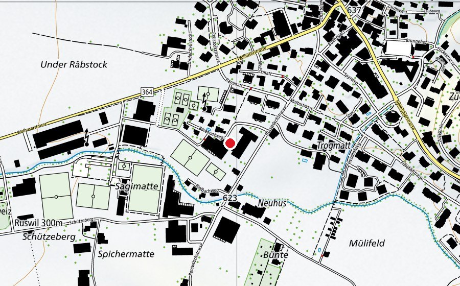 Mappa con la posizione di Bärenmatt (Scuola)