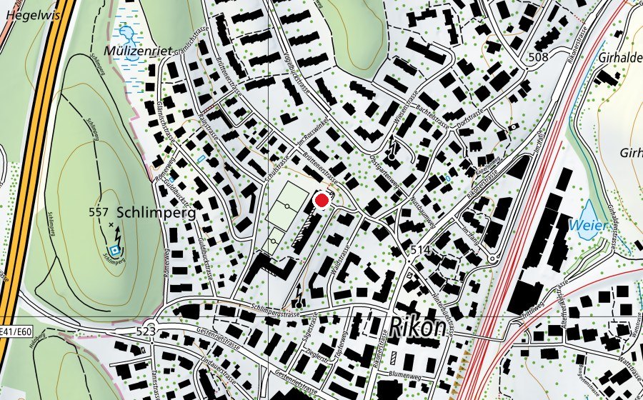 Carte indiquant l’emplacement de Bätzibuck (École)