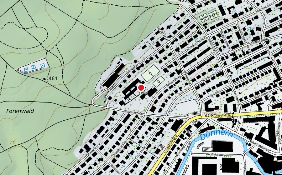Carte indiquant l’emplacement de Bannfeld (École)