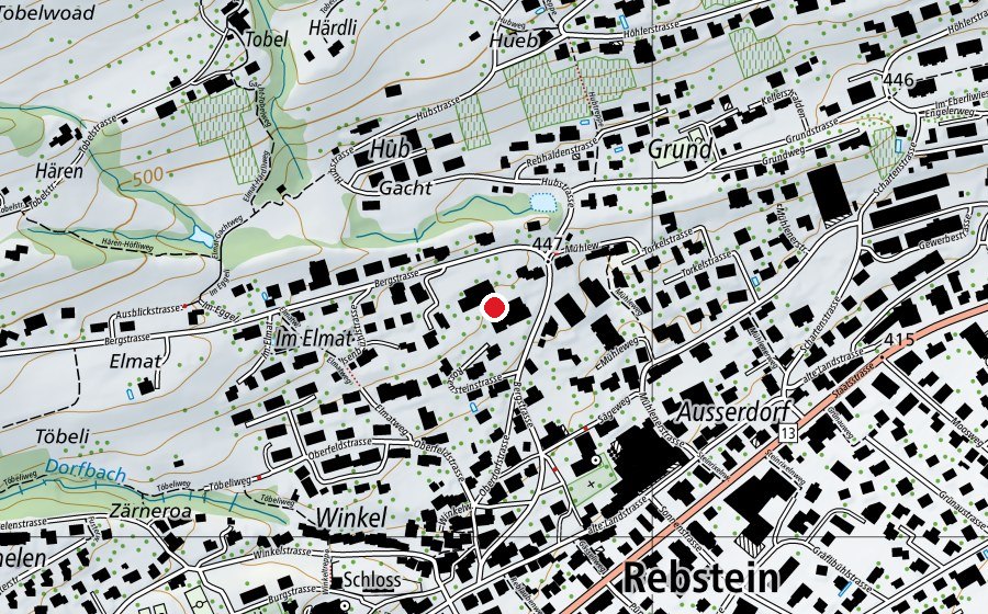 Carte indiquant l’emplacement de Bergschulhaus (École)