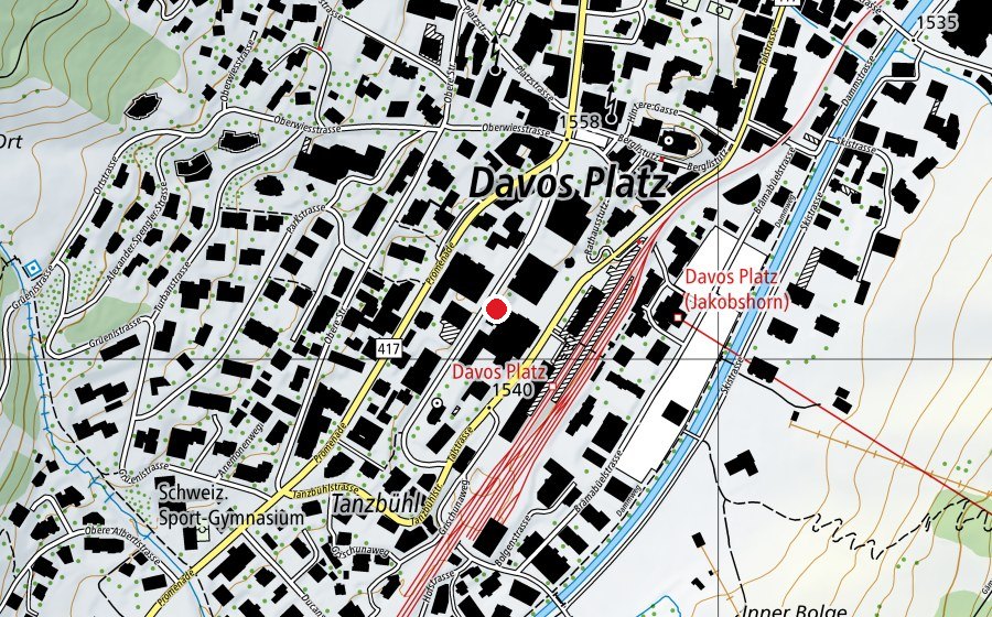 Mappa con la posizione di Berufsfachschule Davos (Scuola)