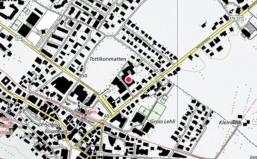 Mappa con la posizione di Berufsfachschule Nidwalden (Scuola)
