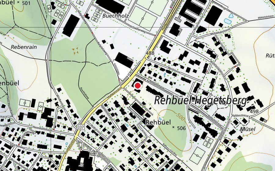 Carte indiquant l’emplacement de Berufswahlschule Uster (École)