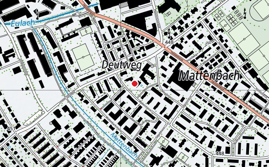 Mappa con la posizione di Betreuung Weberstrasse (Scuola)