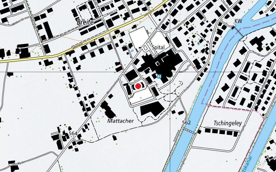 Mappa con la posizione di Bildungszentrum Interlaken bzi (Scuola)