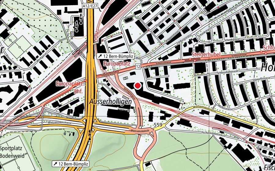 Karte mit dem Standort von Bildungszentrum Pflege (Schule)