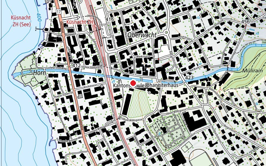 Mappa con la posizione di Biologiehaus (Scuola)