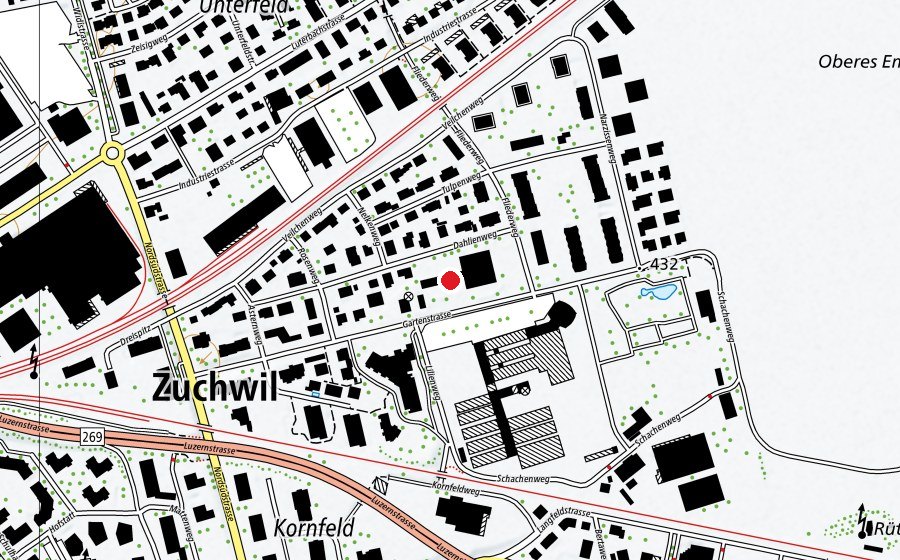 Map showing the location of Blumenfeld (School)