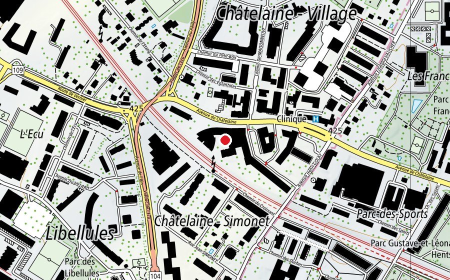 Mappa con la posizione di British School of Geneva (Scuola)