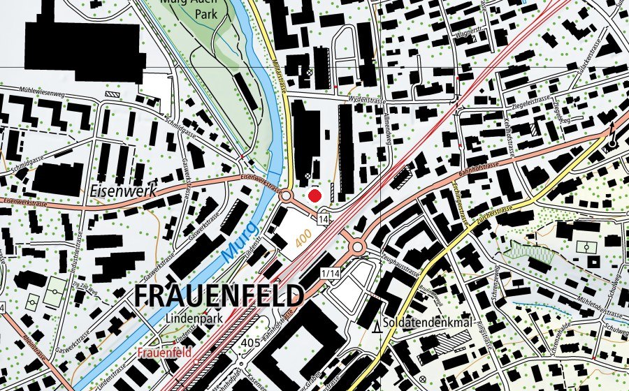 Mappa con la posizione di Brückenangebote Frauenfeld (Scuola)