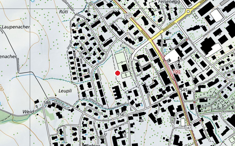 Mappa con la posizione di BüHiKi (Scuola)